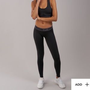 Gymshark Flex Leggings- Black Marl/Charcoal